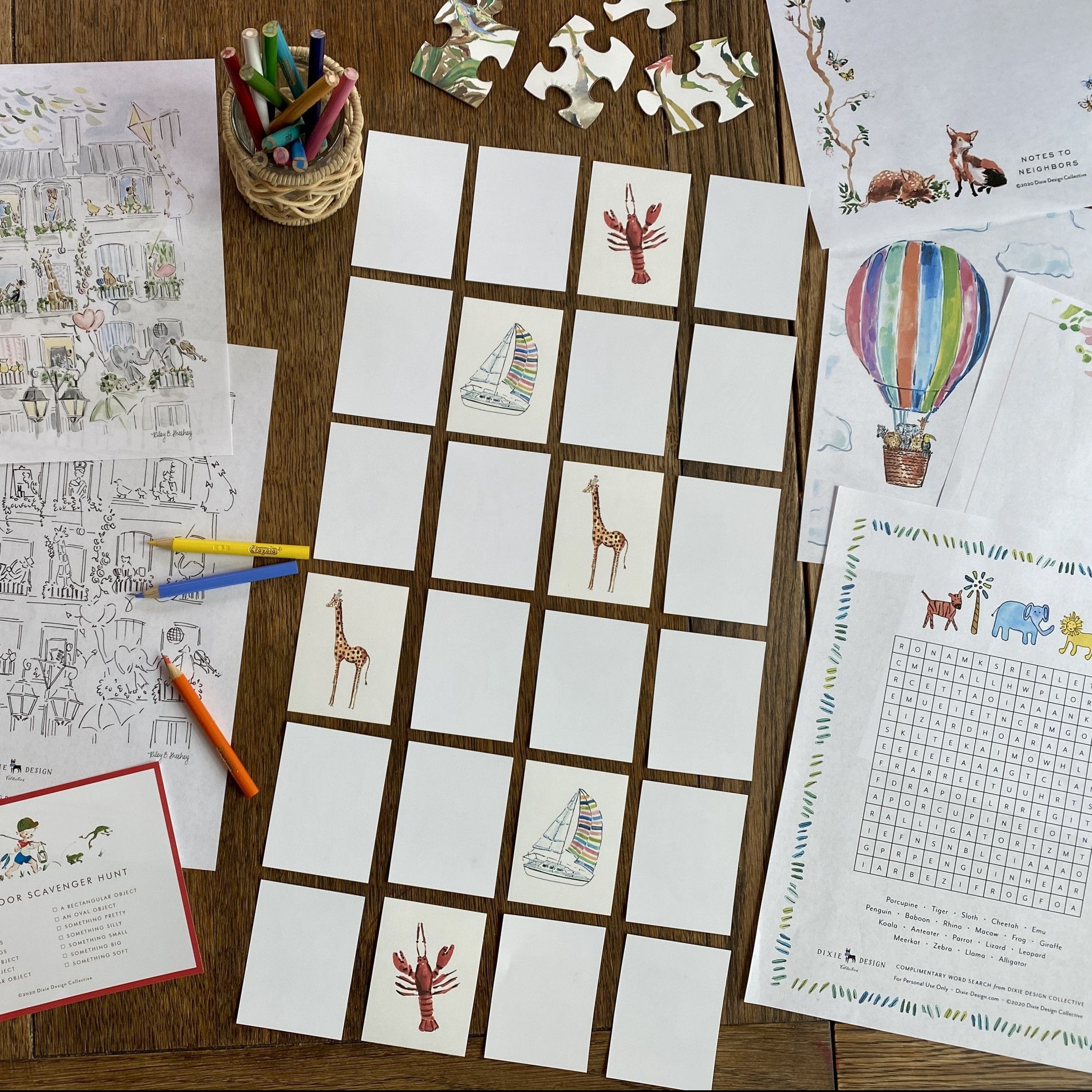 Activity Printable Day 2: Matching Game