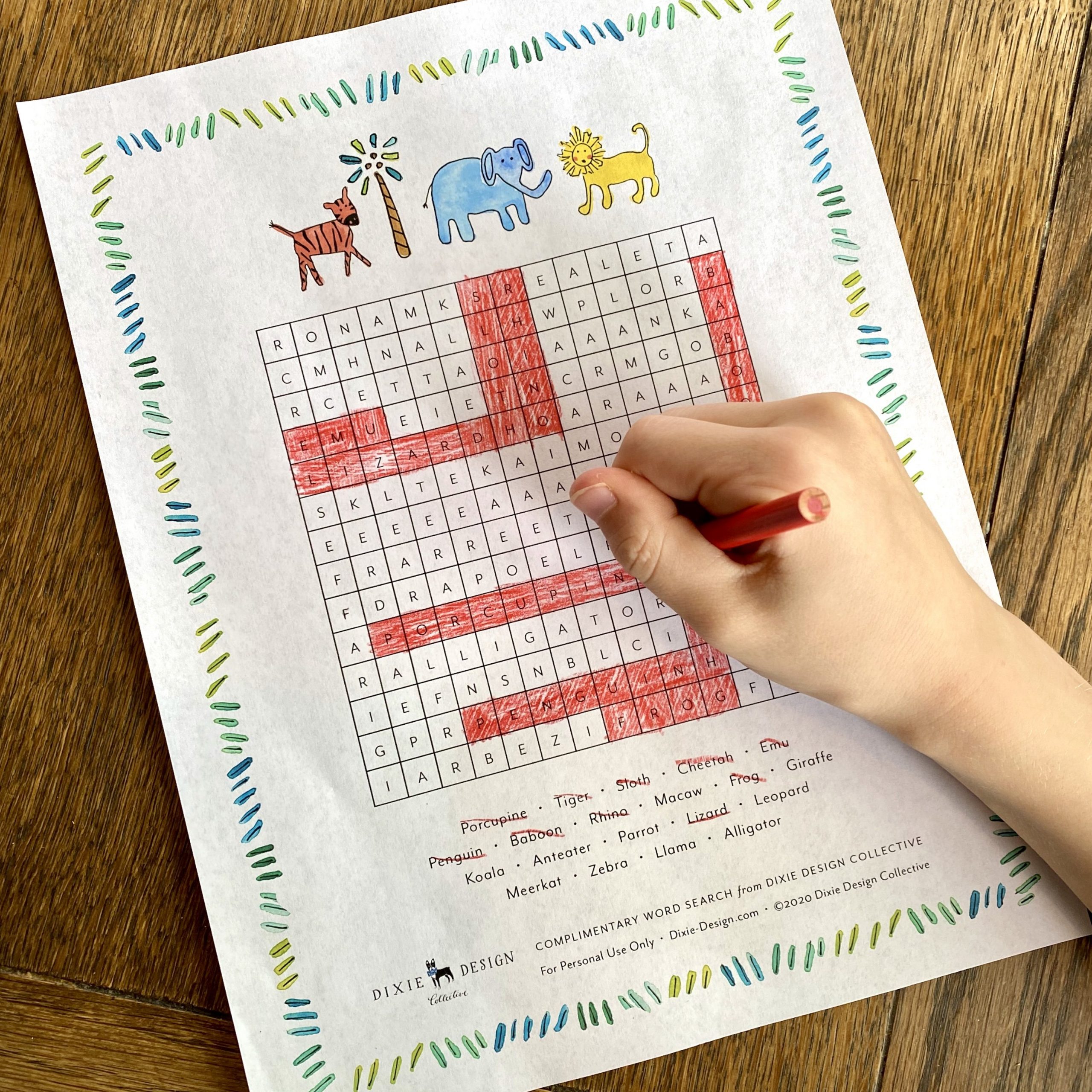 Activity Printable Day 7: Word Search