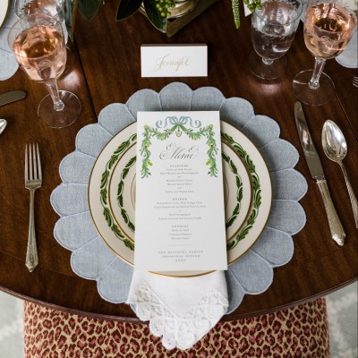 A Christmas Table Set with Family Heirlooms